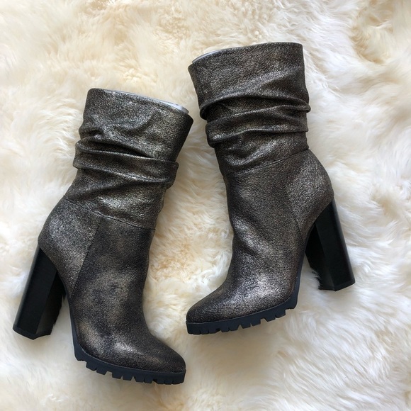 Katy Perry The Raina Distressed Metallic Boot 5 - Picture 1 of 7